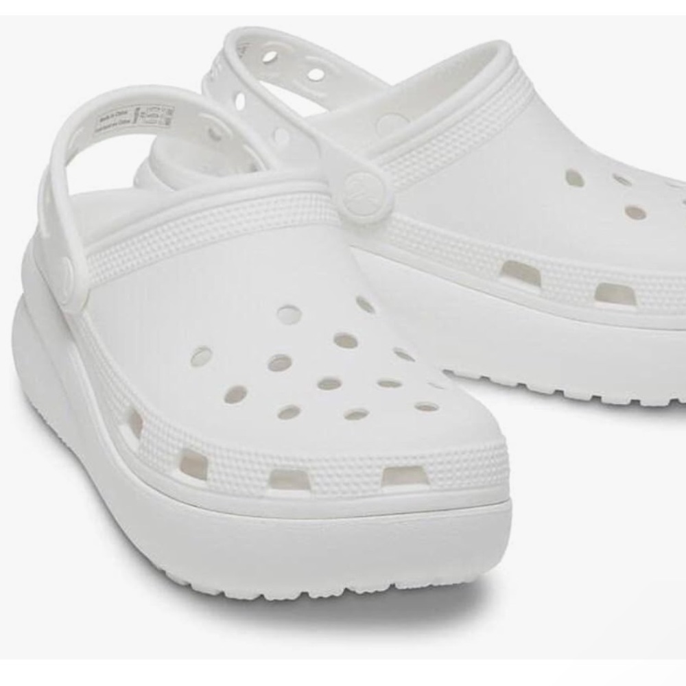 NWT White Platform CROCS Juniors 5 EU 37-38